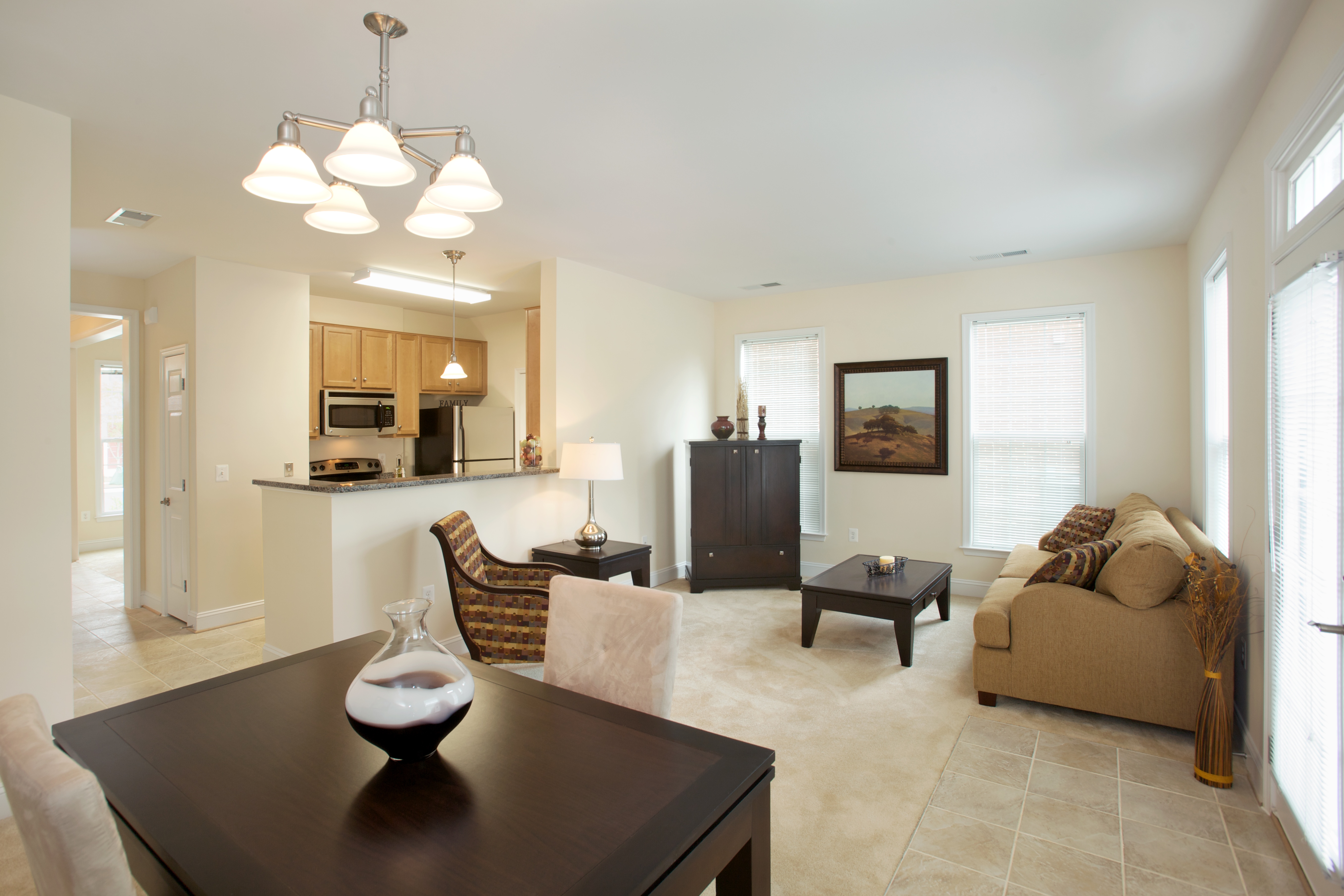 Masonvale living room and kitchen - Fairfax, VA